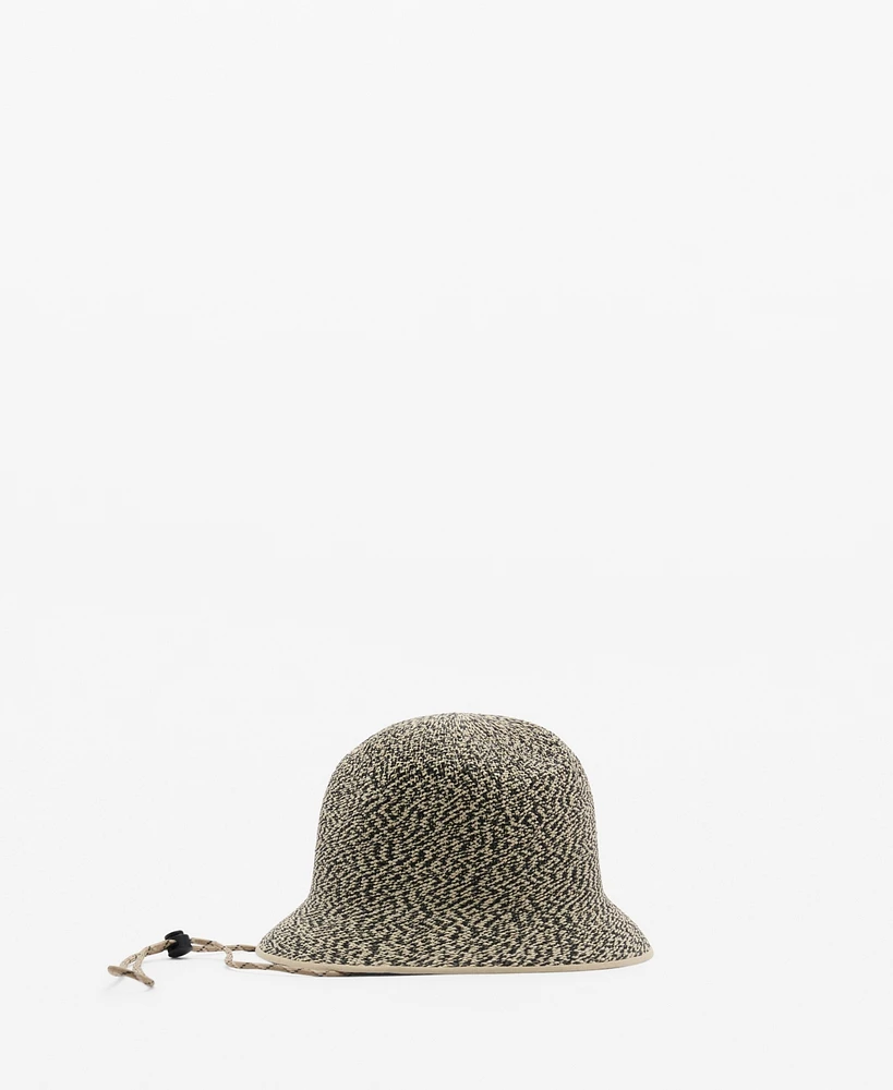 Mango Men's Straw Bucket Hat