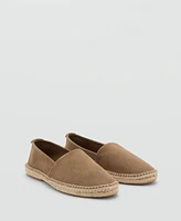 Mango Men's Jute Suede Espadrilles Round Toe Loafers