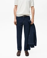 Mango Men's Regular-Fit Dark-Wash Jeans