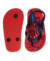 Spider-Man Toddler Boys Superhero Backstrap Flip Flop Slippers