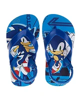 Sonic The Hedgehog Toddler Boys Slip On Flip Flop Slippers