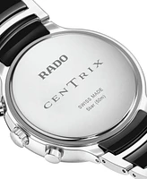 Rado Unisex Swiss Chronograph Centrix Black Ceramic & Stainless Steel Bracelet Watch 41mm