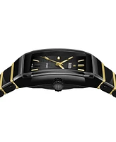Rado Women's Swiss Automatic Anatom Gold Pvd Stainless Steel & Black Ceramic Bracelet Watch 33mm