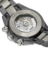 Rado Men's Swiss Automatic Chronograph Silver-Tone High-Tech Ceramic & Titanium Bracelet Watch 43mm