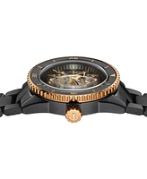 Rado Men's Swiss Automatic Captain Cook Skeleton Black High-Tech Ceramic Bracelet Watch 43mm