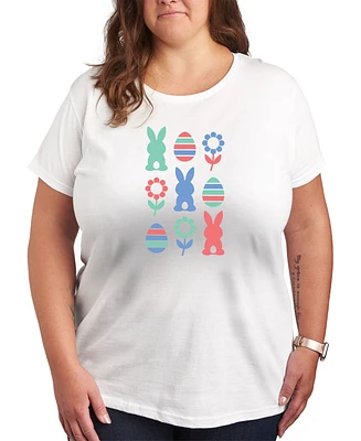 Hybrid Apparel Plus Easter Grid Graphic Crew Neck T-Shirt