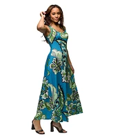 24seven Comfort Apparel Women's Scoop Neck A Line Sleeveless Maxi Dress