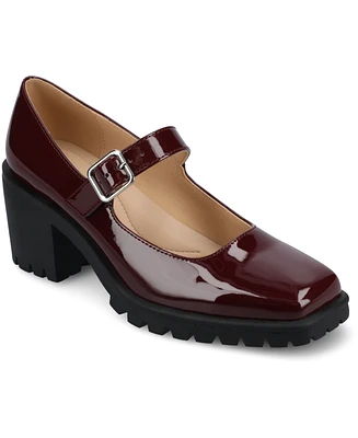 Journee Collection Women's Gladys Square Toe Mary Jane Pumps