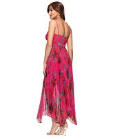 Xscape Petite V-Neck Empire-Waist Pleated Gown