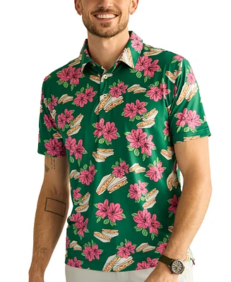 Chubbies Men's Pimento Cheese Floral Performance Polo Shirt
