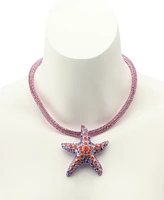 Betsey Johnson Mermaid Jewels Starfish Pendant Rope Necklace