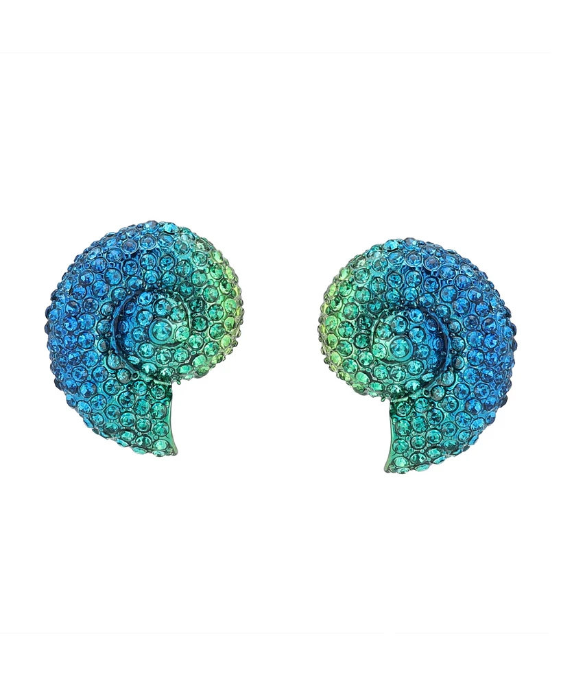 Betsey Johnson Mermaid Jewels Shell Button Earrings