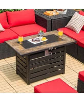 50000 Btu Propane Fire Pit Table with Ore Powder Surface