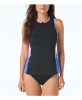 Beach House Sport Women's Racer Zip Front Tankini Top