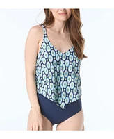 Beach House Women's Nikki Scarf Textured Tankini Top