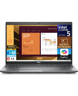 Dell Latitude 5500 CT1GY Gray Laptop, Ultra 5-125U, 16GB, 256GB PCIe Ssd, 15.6" Ips Fhd (1920x1080), Intel Graphics, Windows 11 Pro