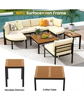 Mondawe Modern Outdoor Sectional Sofa Set Conversation with Cushions for Patio