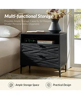 Auguste 2-Drawer Nightstand with Charging Port