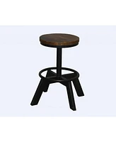 Industrial Iron Bar Stool with Backless Design for Bar Height Seating
