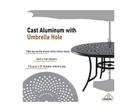 Casainc 51 inch Round Cast Aluminum Outdoor Dining Table