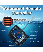 Remote Control Simulation Swimming Manta Ray Toy with Led Lights - Pool and Bath for Kids