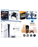Sony Playstation 5 Slim Disc with Spider-Man: Miles Morales, Extra Edge Controller, Trigger Stop Kit