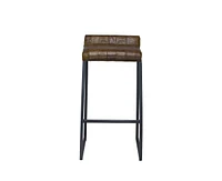 Iron Backless Counter Height Bar Chair for Kitchen or Home Bar