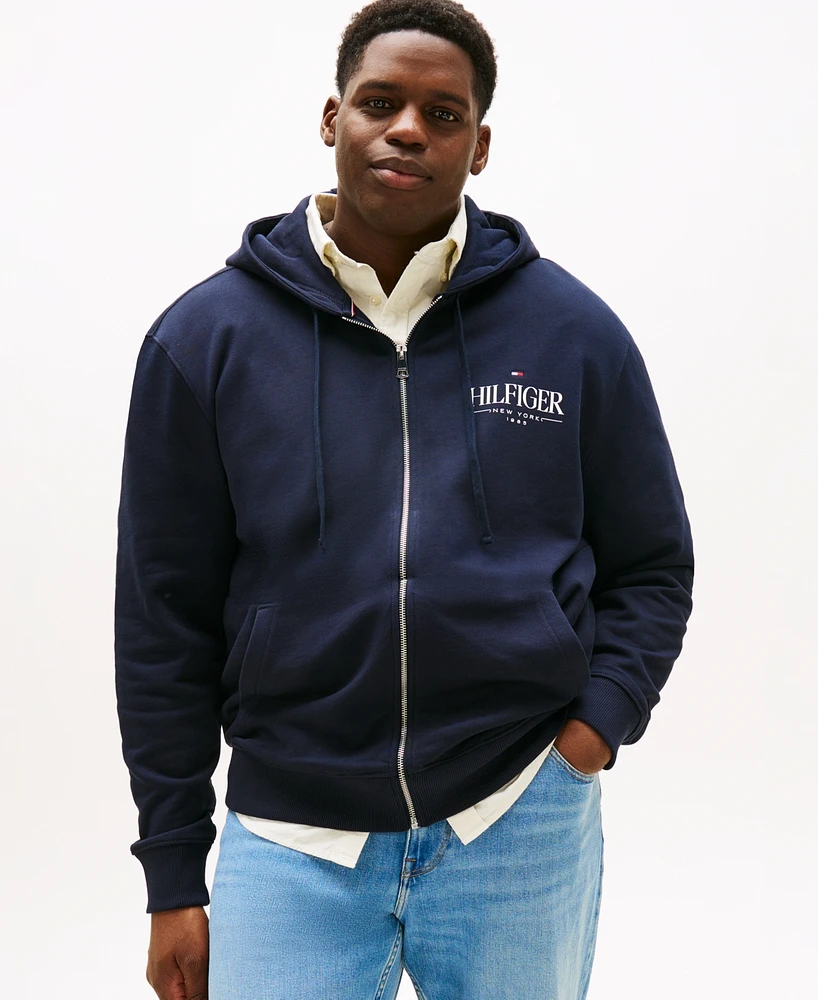 Tommy Hilfiger Men's Big & Tall Zip Logo Hoodie