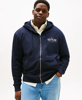 Tommy Hilfiger Men's Big & Tall Zip Logo Hoodie