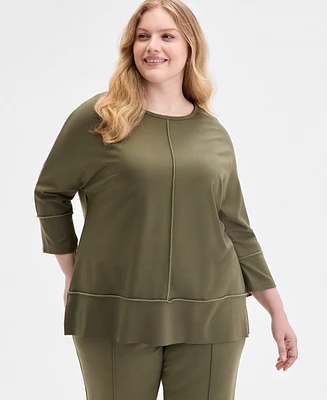 Jones New York Plus Serenity Dolman-Sleeve Tunic