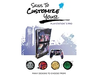 Sony Playstation 5 Pro Bundle with Black Pulse Headset, Extra Chroma Pearl Controller, Trigger Stop Kit, Dual Charge Dock and MightySkins Decal Vouche