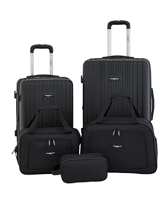Travelers Club 5-Piece Velocity Expandable Rolling Hardside Luggage Set