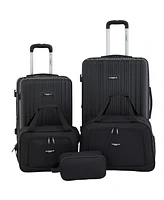 Travelers Club 5-Piece Velocity Expandable Rolling Hardside Luggage Set