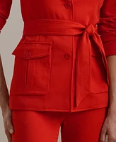 Lauren Ralph Women's Belted Stretch Cady Jacket