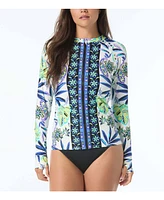 Beach House Sport Women's Zip Front Rash Guard