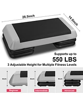 Aerobic Step Platform with Adjustable Risers for Home Workout