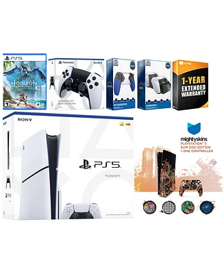Sony Playstation 5 Slim Disc with Horizon Forbidden West, Extra Edge Controller, Trigger Stop Kit