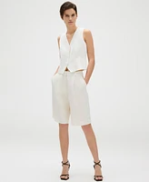 Calvin Klein Women's Textured High-Waisted Shorts