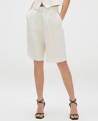 Calvin Klein Women's Textured High-Waisted Shorts