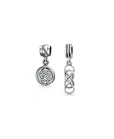 Bling Jewelry Set of 2 Romantic Celtic Love Knot Infinity Dangle Charm Bead Sterling Silver