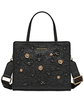 Karl Lagerfeld Paris and Maybelle Satchel with Floral Pins