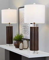 Lumisource 29.25" Polyresin Cylinder Table Lamp, Set of 2