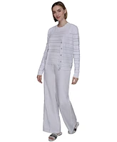 Karl Lagerfeld Paris Women's Scalloped-Trim Cardigan