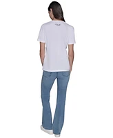 Karl Lagerfeld Paris Women's Bonjour Graphic T-Shirt