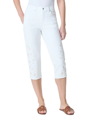 Gloria Vanderbilt Women's Amanda Embroidered Capri Jeans