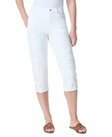Gloria Vanderbilt Women's Amanda Embroidered Capri Jeans