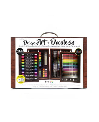 Art 101 Deluxe Art Doodle Wood Art Set, 168 Piece