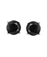 Bling Jewelry Set of 2 Round Cz Stud Earrings Rose Gold Plated Sterling Silver Screw Back