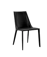 Faux Leather Dining Chair with Armless Design for Kitchen or Room