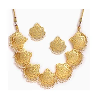 Sohi Women's Gold Plated Designer Stone Jewellery Set